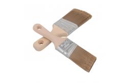 China Angled Synthetic Paint Brush Durable Use With Short Wooden Handle supplier
