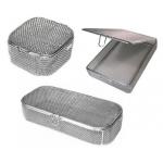 Fine Mesh Surgical Instrument Sterilization Containers Medical Basket / Tray for sale