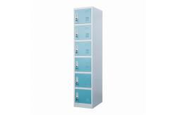 China KD Structure Six Doors Gym Locker Storage Staff Metal Locker supplier