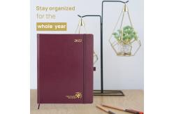 China Large Hardback Student Weekly Planner 2023 Bordeaux Leatherette supplier