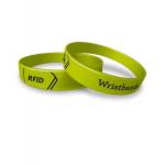 China OEM Colorful Passive Rfid Nfc Wrist band Waterproof 13.56mhz Silicone Rubber Wristband for Access Control for sale