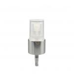 18/410 Fine Mist Sprayer Pump Silver Aluminum Closure 0.12ML SS316 Ribbed Skirt for sale