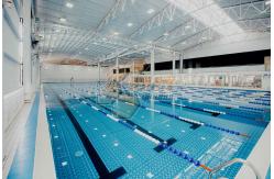 China Competition Indoor Swimming Pool 50x25x2M Zn-Al-Mg Steel Frame Swimming Pool supplier