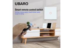 China 433RF Wireless Remote Control Switch 1gang 0 - 20 Meters Smart Wall Light Switch supplier