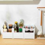 14*7*15cm Plastic Storage Organizer White Plastic Makeup Organizer for sale