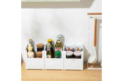 China 14*7*15cm Plastic Storage Organizer White Plastic Makeup Organizer supplier