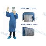 35 - 50gsm Disposable Surgical Gown Reinforced Waterproof Latex Free for sale