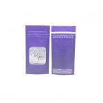 Custom Logo Purple Plastic Stand up Zip Lock Pouch Packaging Mylar Bags with Window for sale