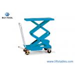 Twin Scissor Manual Lift Work Table Cart 1100lbs 62 Lifting Height for sale