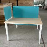 Wooden Single Office Space Modular Desktop Workstation With Desktop Partition