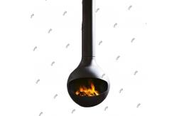 China fireplace stove Sphere designer new custom open real fire wood burning hanging supplier