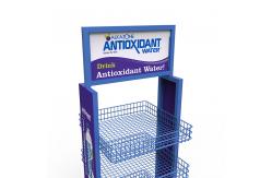 China Demountable Water Bottle Display Rack Beverage Display Stand With Casters supplier