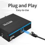 Industrial PoE Media Converter 10/100M Fast Ethernet 15.4W/30W SFP Fiber For IP Cameras for sale