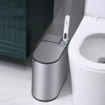 Automatic Household Toilet with Lid Narrow Paper Basket Sewn Disposable Toilet Brush Intelligent Induction Sensor Garbage Can for sale