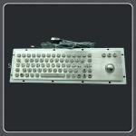 Stainless Steel 71 Key Keyboard , Vandal Proof Keypad With 38mm 25mm Tracker Ball for sale