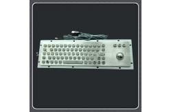 China Stainless Steel 71 Key Keyboard , Vandal Proof Keypad With 38mm 25mm Tracker Ball supplier