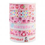 Children's Day Cartoon Ribbon Strawberry Bear Birthday 2cm Cake Baking Snack Companion Hand gift box made of polyester for sale