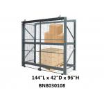 Theft Preventing Pallet Rack Security Enclosure 12' Long 42 Inch Deep 8' High for sale