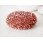 Eco Friendly Pure Copper Dish Scrubber Mesh Shape For Hotel And Restaurant for sale