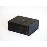 Black Cardboard Paper Box Packaging Storage / Drawer Gift Box Customized Shape for sale