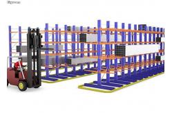 China High Capacity Steel Structural Cantilever Rack For Pipes Lumber Sheet Material supplier