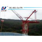 China QTD5020 50m Jib Luffing Tower Crane Fixed Base Foundation External Climbing 10ton Load factory