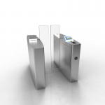 Toughened Glass Sliding Panel Access Control Turnstile Gate With Face Recognition for sale