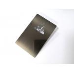 Luxury Electroplated Matte IP Black Metal Business Card Brushed Finished for sale