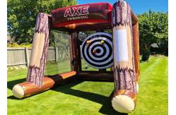 China Interactive Inflatable Battle Axe Game / Inflatable Flying Axe Throwing Challenge Carnival Game supplier