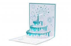 China Customizable Personalized 3D Pop Up Happy Birthday Card for Special Occasions supplier