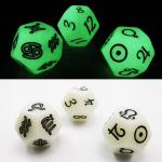 Bescon 3 Pieces Astrological Dice Set Constellation D12 Dice 3 Colors Magical Stone for sale