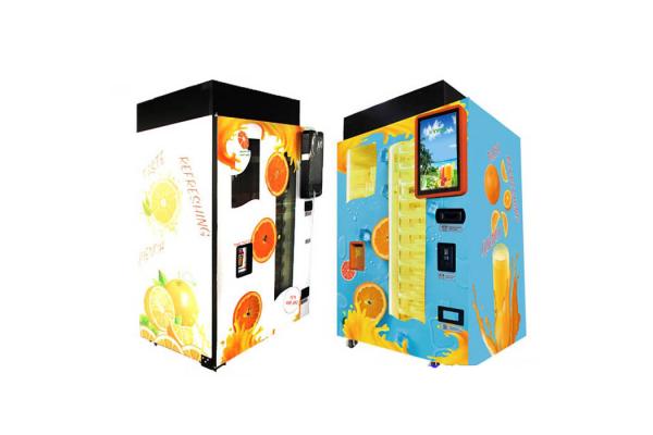 Big Capacity Squeezed Orange Fresh Juice Vending Machine Intelligent Process