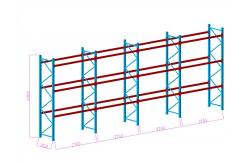 China Steel Selective Pallet Racks 1T-4.5T Selective Storage Racking supplier