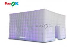 China 210D Oxford Cloth Inflatable Led Cube Tents Square 7*7*4mH supplier