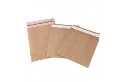 China 100% Biodegradable Kraft Mailer Paper Bag Self Adhesive Seal Sides And Bottom Gusset supplier