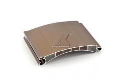 China Factory Price Anodized Brown 6063 Aluminum Roller Shutter Slat Profile supplier