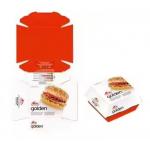 Eco-Friendly Biodegradable Burger Box Custom Fast Food Takeaway Container with UV Coating