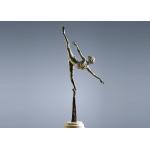 Modern Outdoor Public Decorative Ballerina Woman Bronze Statue for sale
