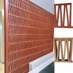 M Pattern Roman Style Building Wall Veneer Breeze Block Clay Bricks Hollowed Terracotta Decorative Wall Tile for sale
