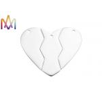 CE 8g Polished Split Spot Stainless Steel Heart Pendant for sale