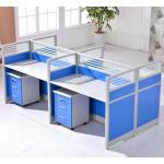 Cusomized Wooden Material 4 Seats Office Desk Cubicle Multi Color Easy To Install for sale
