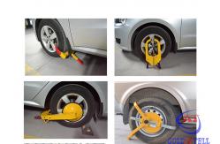 China Drill And Pick Resistant wheel locks for cars With 2 Keys , Yellow supplier