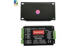 China PX24506 DMX LED Controller , Dmx 512 Decoder Rgb LED Controller 12V 24V supplier