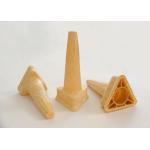 Delicious Chocolate Covered Wafer Cones Golden Color Logo Customized for sale