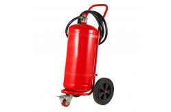 China CE 50kg Mobile Trolley Mounted Fire Extinguisher With 40% ABC Dry Powder supplier