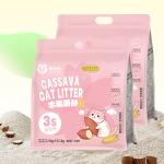 6L/bag Low Dust Cassava Cat Litter Easy To Scoop Solution
