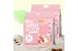 China 6L/bag Low Dust Cassava Cat Litter Easy To Scoop Solution supplier