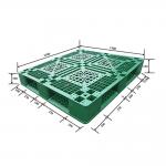 Green HDPE Plastic Pallets Recycled 1100 X 1100 Pallet 400KG Load for sale