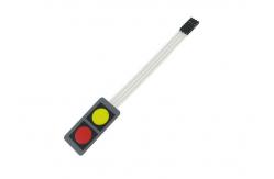 China Red And Yellow Two Button Mini Membrane Switch Panel 20x40MM supplier