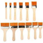 2.5cm Watercolour Nylon Flat Paint Brush Set ODM Oil Painting 0.98in for sale